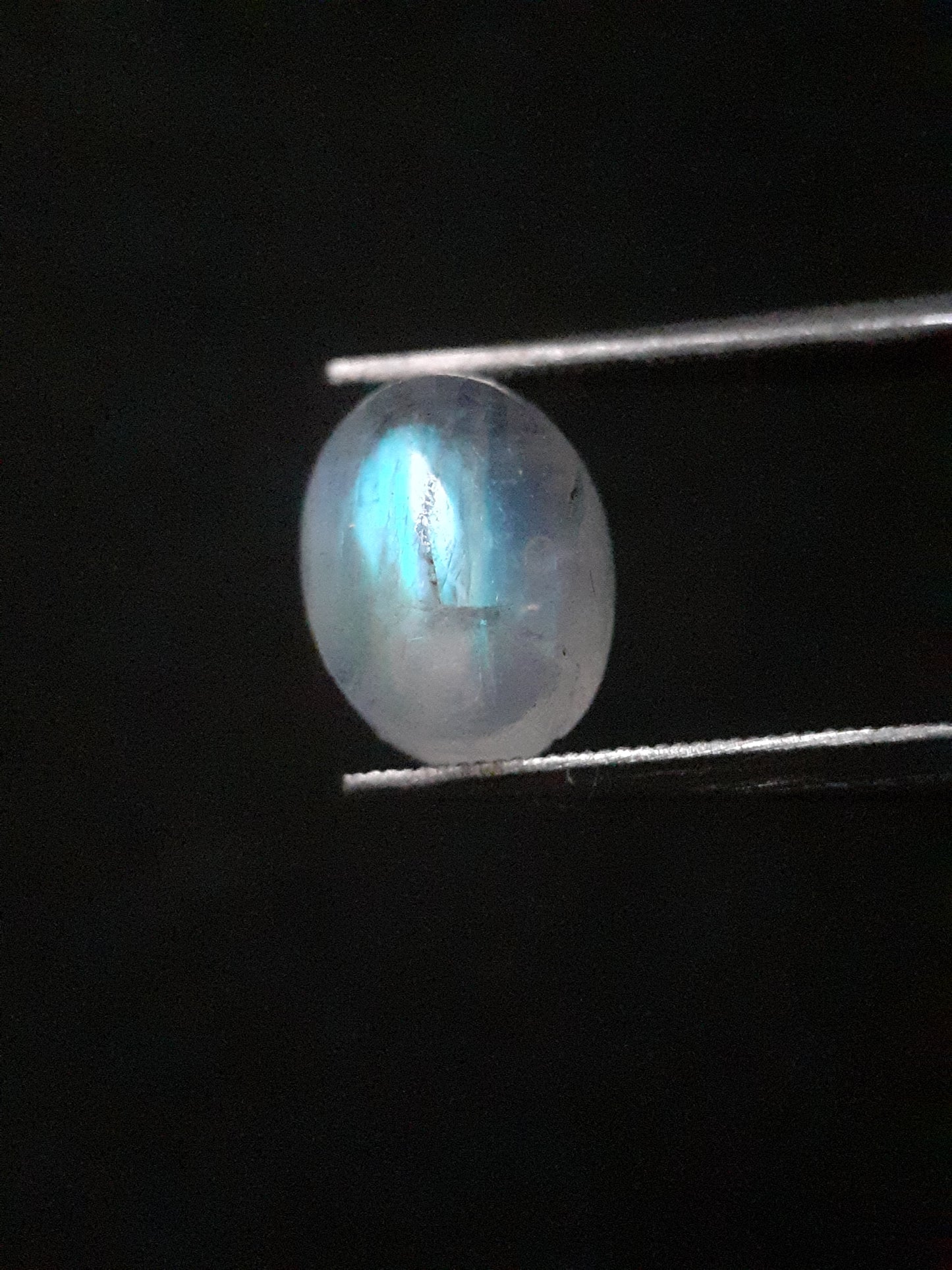 Natural Moonstone - light blue adularescence - 2.235 ct - oval - certified natural - Natural Gems Belgium