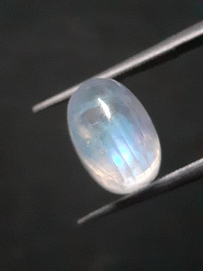 Natural Moonstone - light blue and blue adularescence - 4.099 ct - oval - certified natural - Natural Gems Belgium