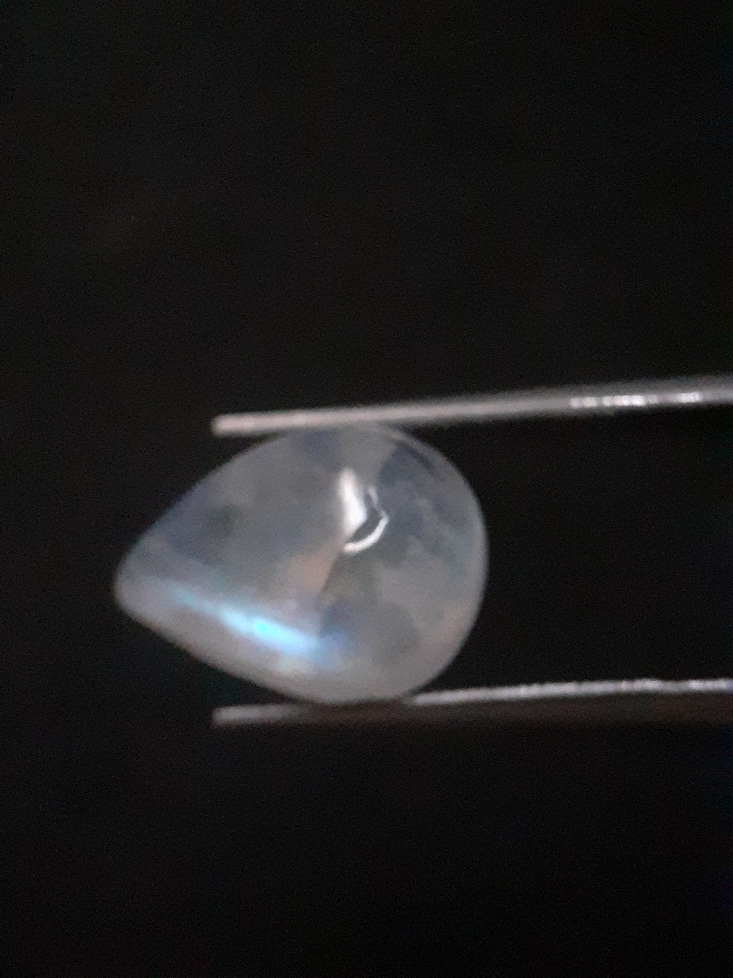 Natural Moonstone - blue adularescence - 3.928 ct - pear - Natural Gems Belgium