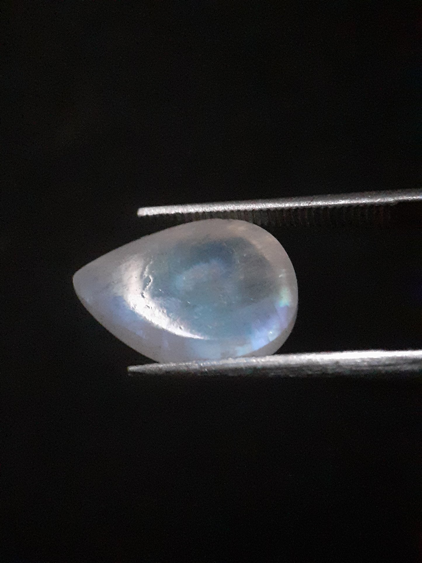 Natural Moonstone - blue adularescence - 3.928 ct - pear - Natural Gems Belgium