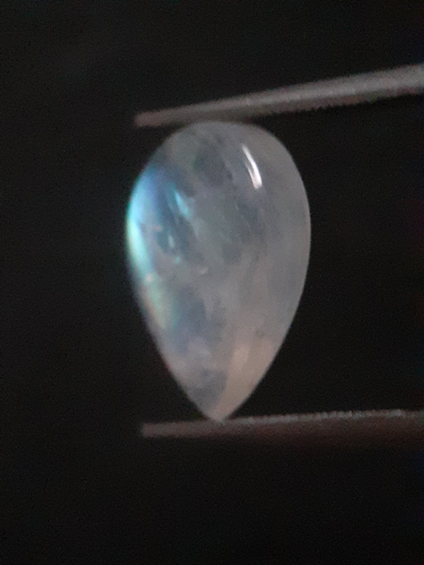 Natural Moonstone - blue adularescence - 3.319 ct - pear - Natural Gems Belgium