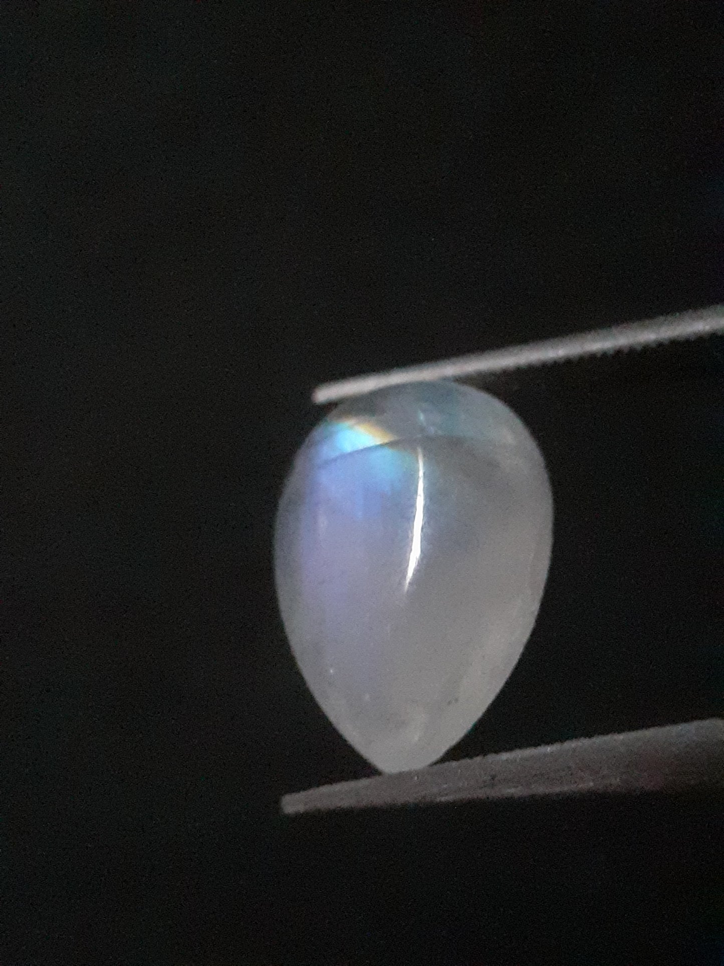 Natural Moonstone - yellow and blue adularescence - 3.304 ct - pear - Natural Gems Belgium