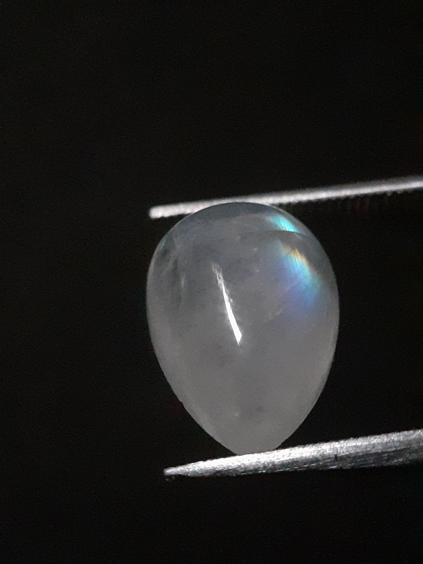 Natural Moonstone - yellow and blue adularescence - 3.304 ct - pear - Natural Gems Belgium