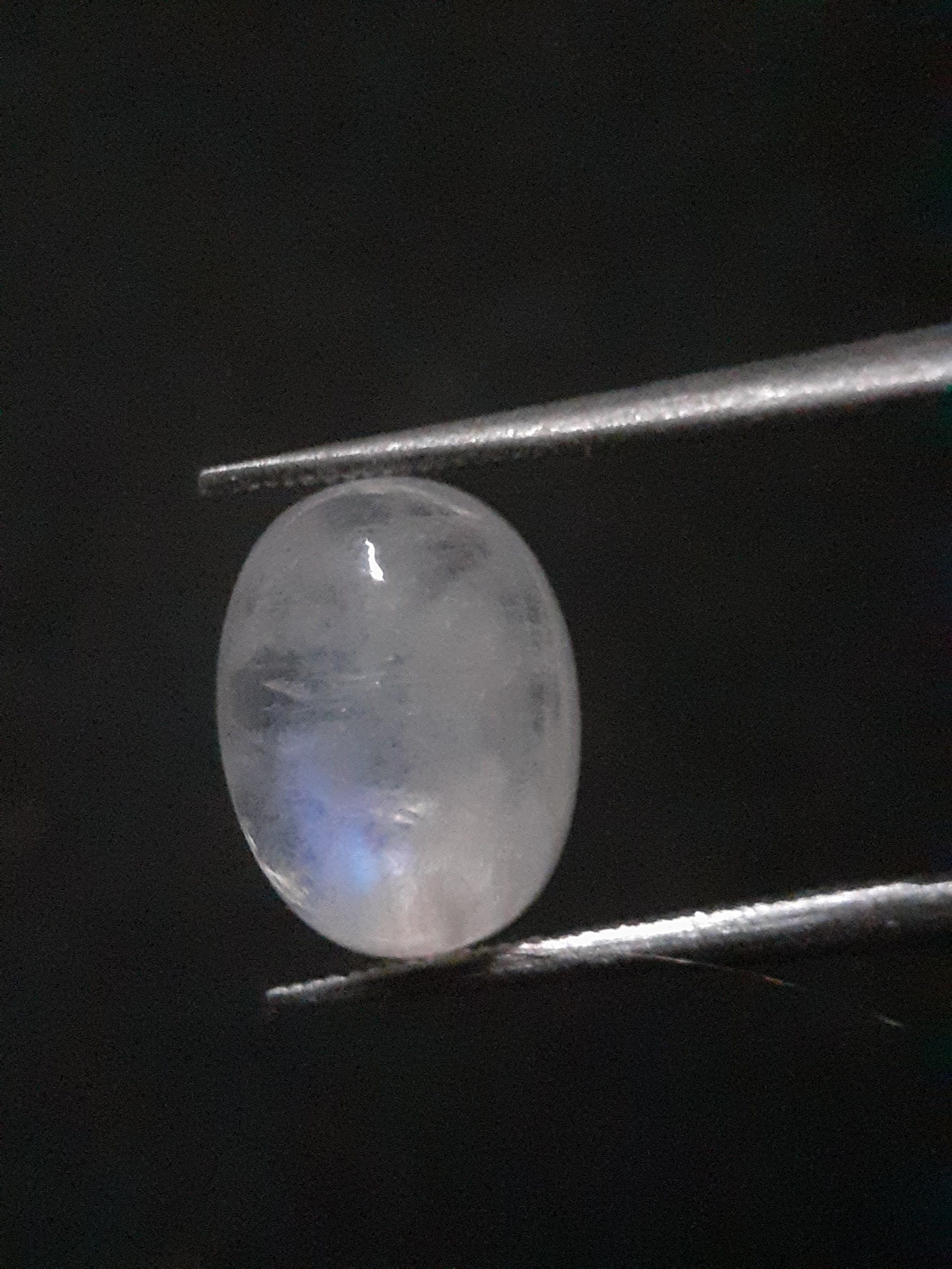 Natural Moonstone - faint blue adularescence - 3.220 ct - oval cabochon - Natural Gems Belgium