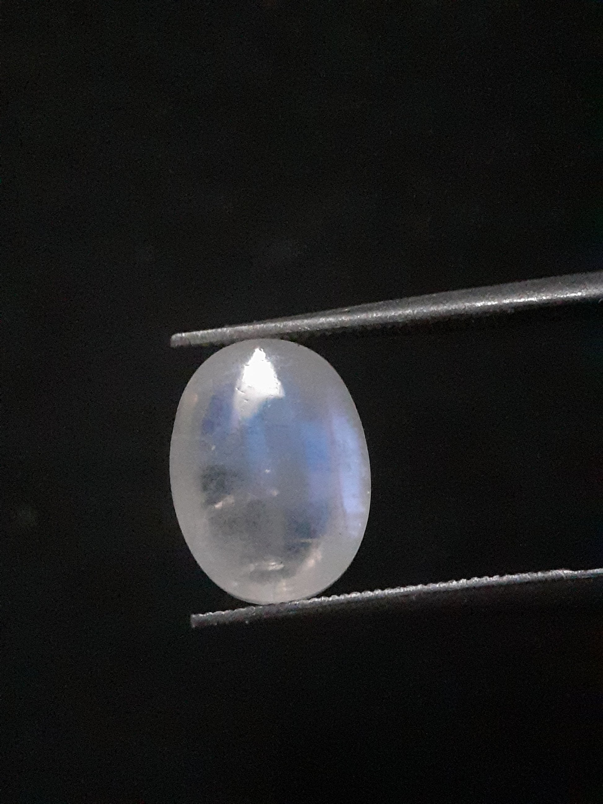 Natural Moonstone - faint blue adularescence - 3.220 ct - oval cabochon - Natural Gems Belgium