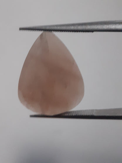 Natural Moonstone faceted - peach moonstone - 6.004 ct - pear - rose cut - Natural Gems Belgium