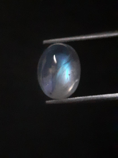 Natural Moonstone - light blue and blue adularescence - 2.099 ct - oval cabochon - Natural Gems Belgium