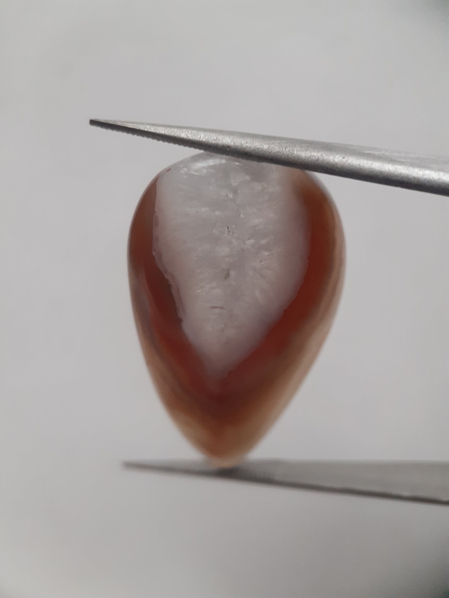 Natural orangey brown Botswana Agate - 17.080 ct - Pear Cabochon - certified natural - Natural Gems Belgium