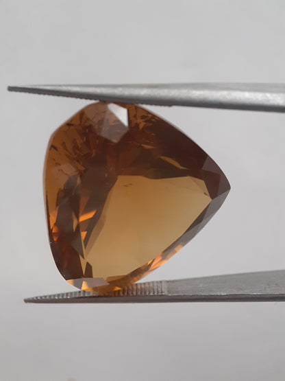 Natural honey color Citrine - 18.295 ct - pear - unheated - Natural Gems Belgium