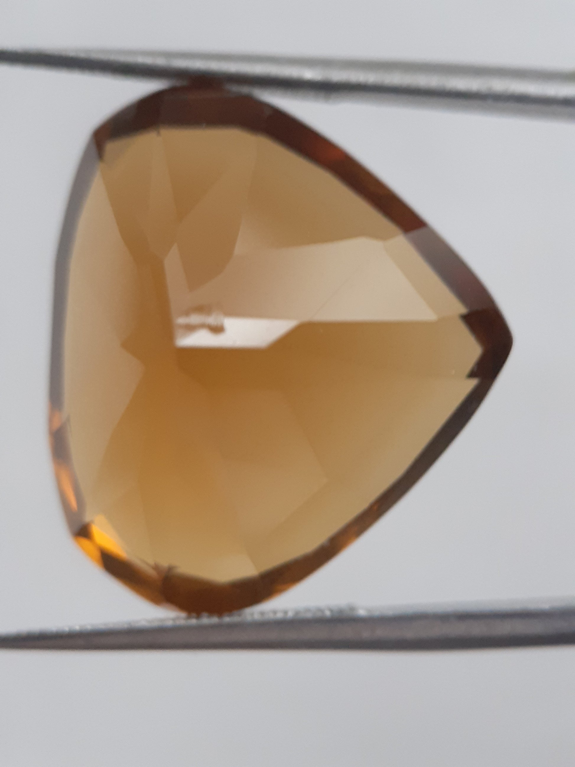 Natural honey color Citrine - 18.295 ct - pear - unheated - Natural Gems Belgium