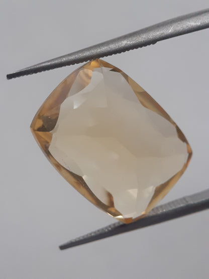 Natural sunlight yellow Citrine - 7.134 ct - cushion - unheated - Natural Gems Belgium