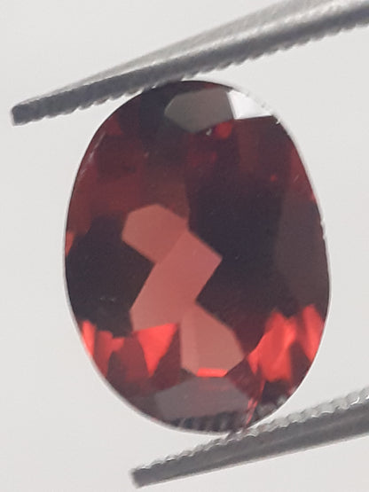 Natural red Rhodolite Garnet - 1.665 ct - oval - unheated