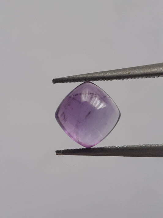 Natural purple Amethyst - 1.140 ct - cushion cabochon - 6.0 x 6.0 mm