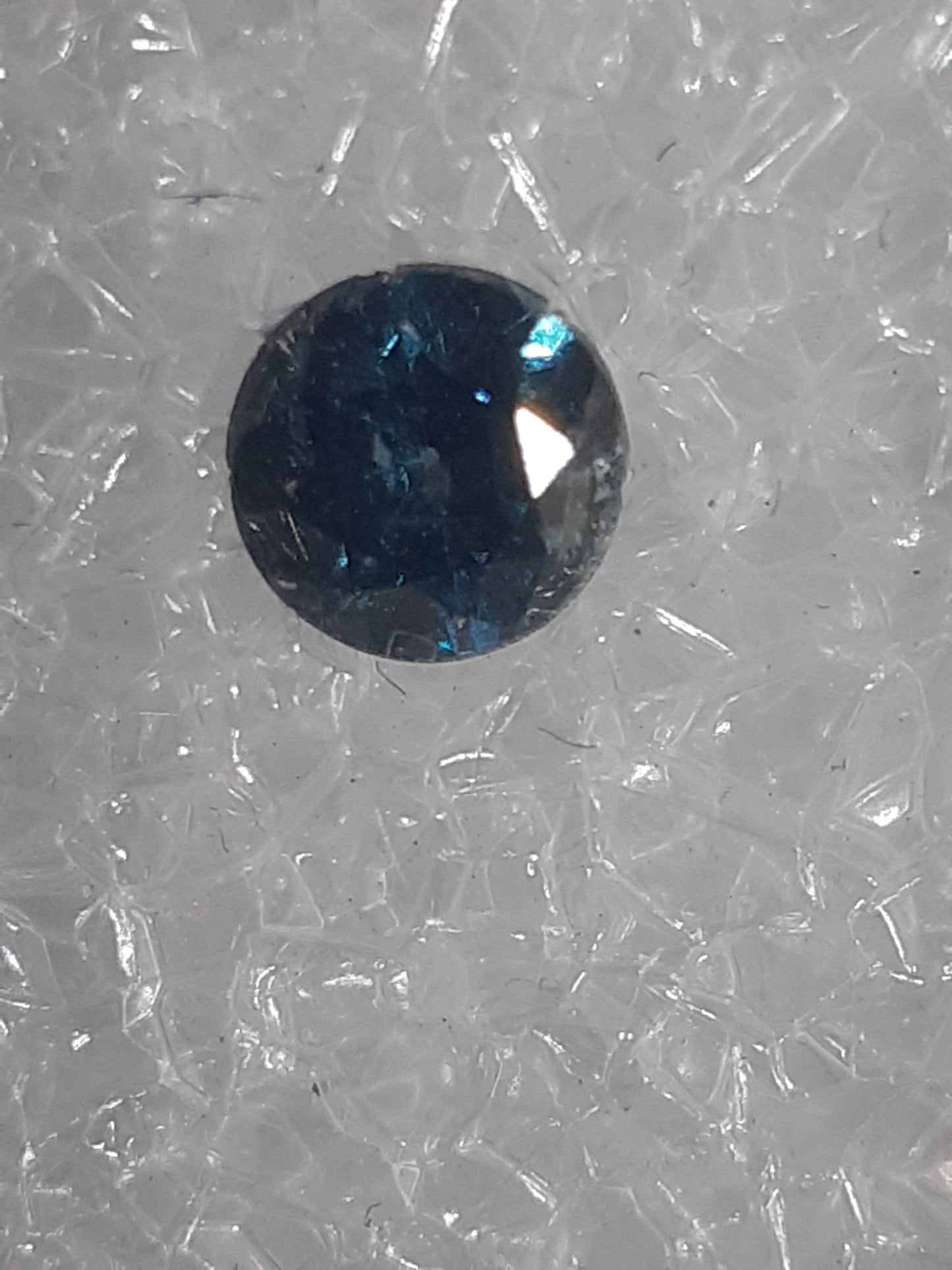 Pair of greenish grayish blue Diamonds - Round , 0.32 tcw, ALGT certified