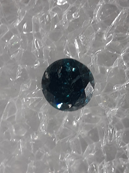 Pair of greenish grayish blue Diamonds - Round , 0.32 tcw, ALGT certified