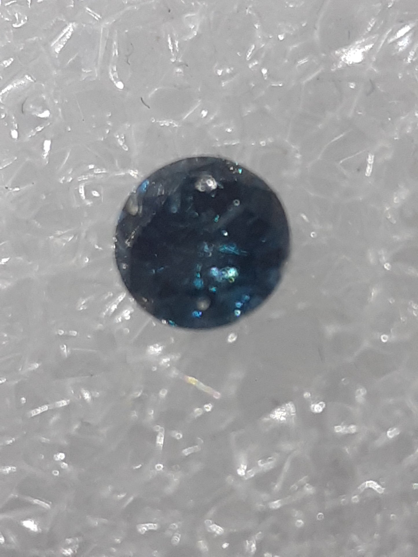 Pair of greenish grayish blue Diamonds - Round , 0.32 tcw, ALGT certified