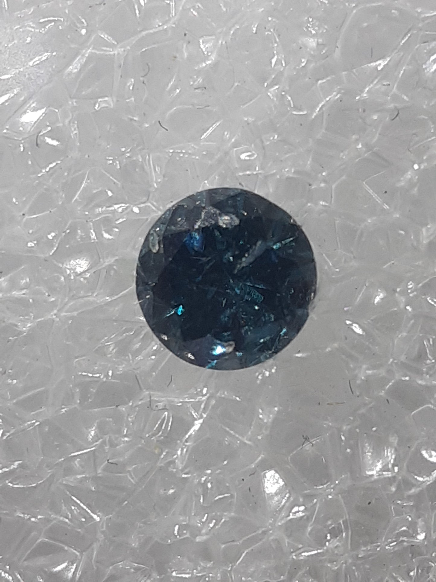 Pair of greenish grayish blue Diamonds - Round , 0.32 tcw, ALGT certified