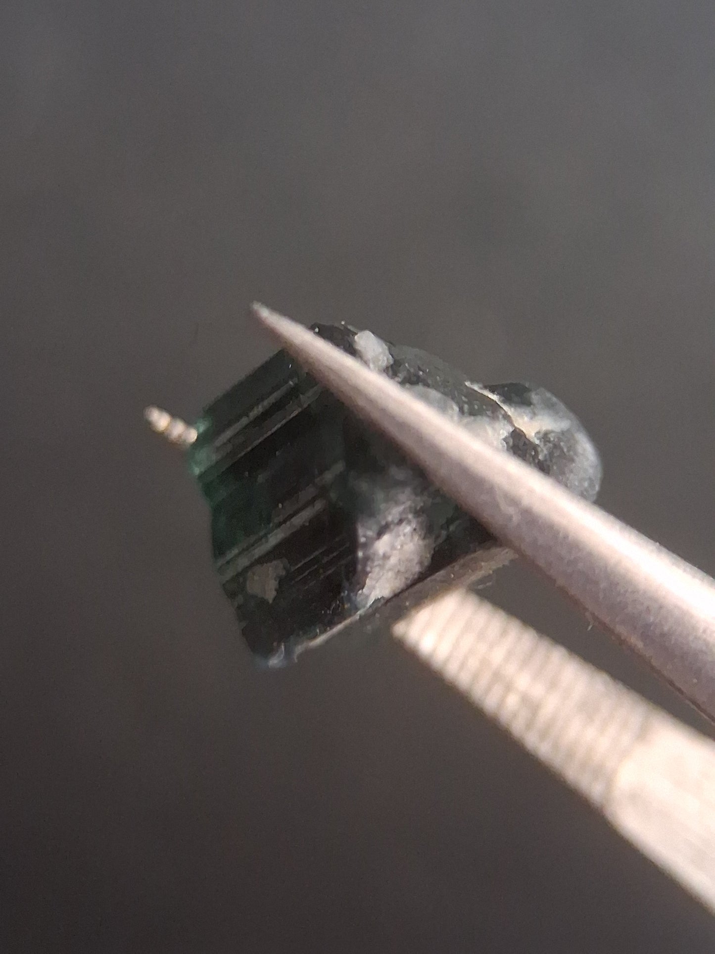 Rough tourmaline - for faceting or rough gemstone jewelry - 2.801 ct - deep green to bluish green - Natural Gems Belgium