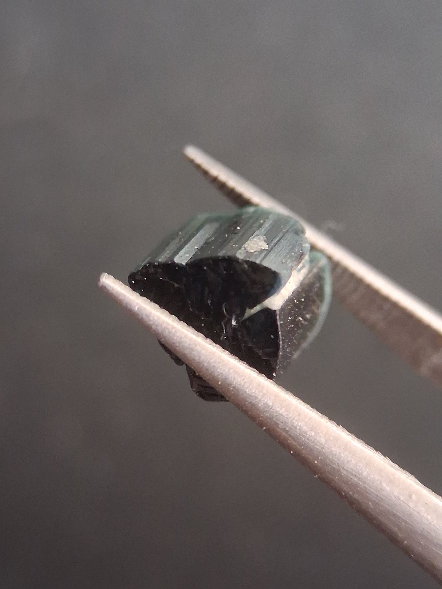 Rough tourmaline - for faceting or rough gemstone jewelry - 2.801 ct - deep green to bluish green - Natural Gems Belgium