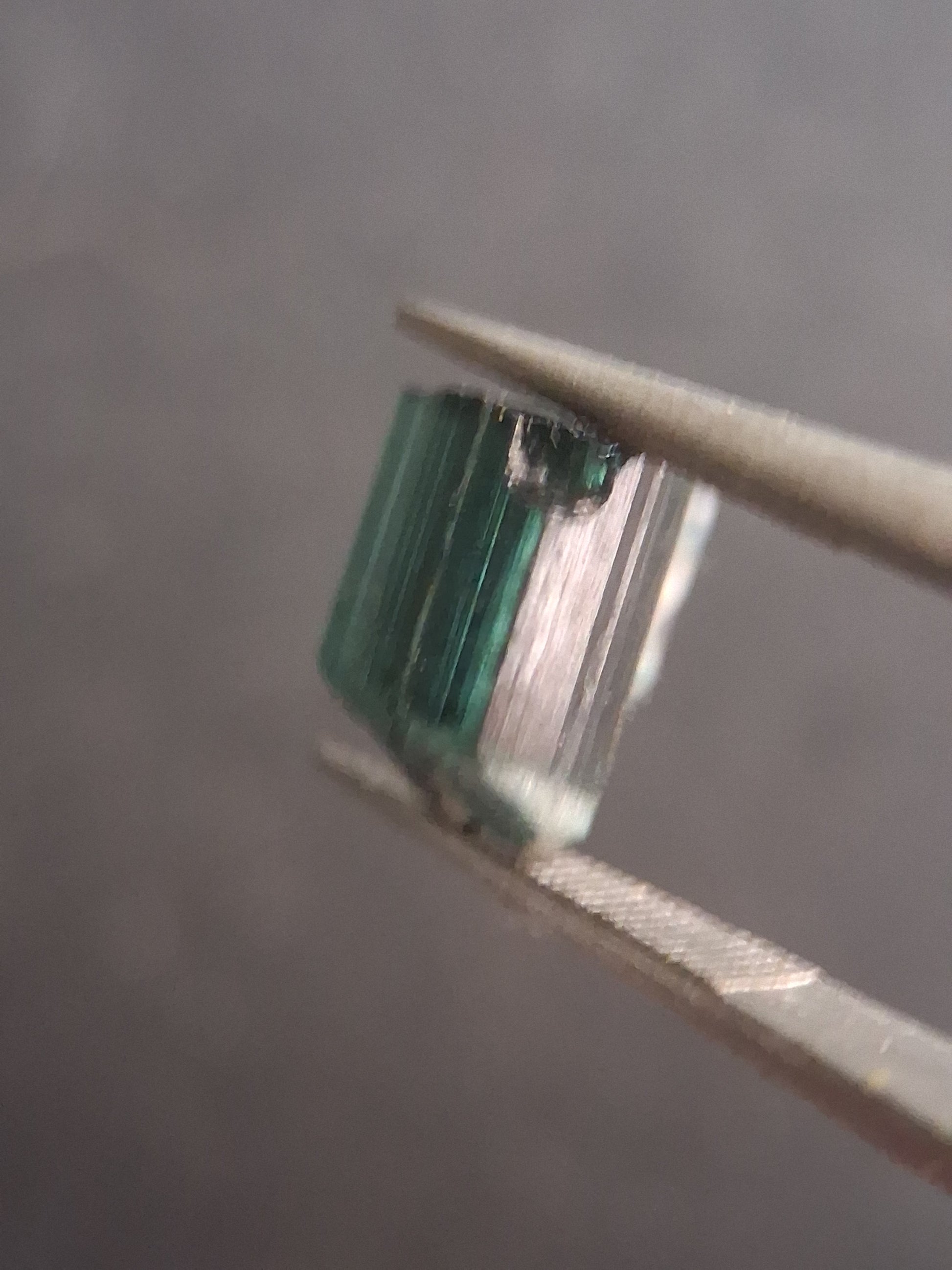 Rough tourmaline - for faceting or rough gemstone jewelry - 2.801 ct - deep green to bluish green - Natural Gems Belgium