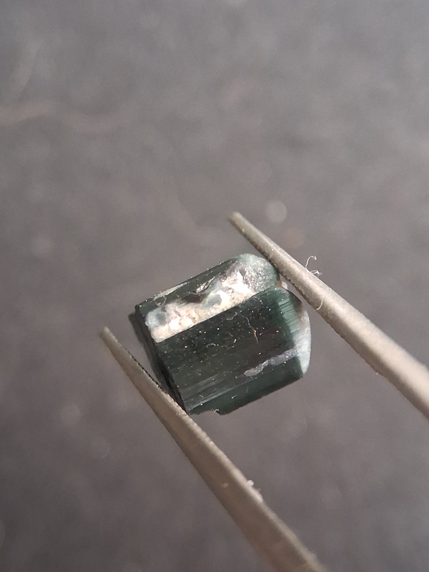 Rough tourmaline - for faceting or rough gemstone jewelry - 2.801 ct - deep green to bluish green - Natural Gems Belgium