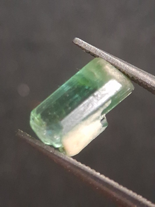 Rough tourmaline - for faceting or rough gemstone jewelry - 1.299 ct - very light to bright green - Natural Gems Belgium