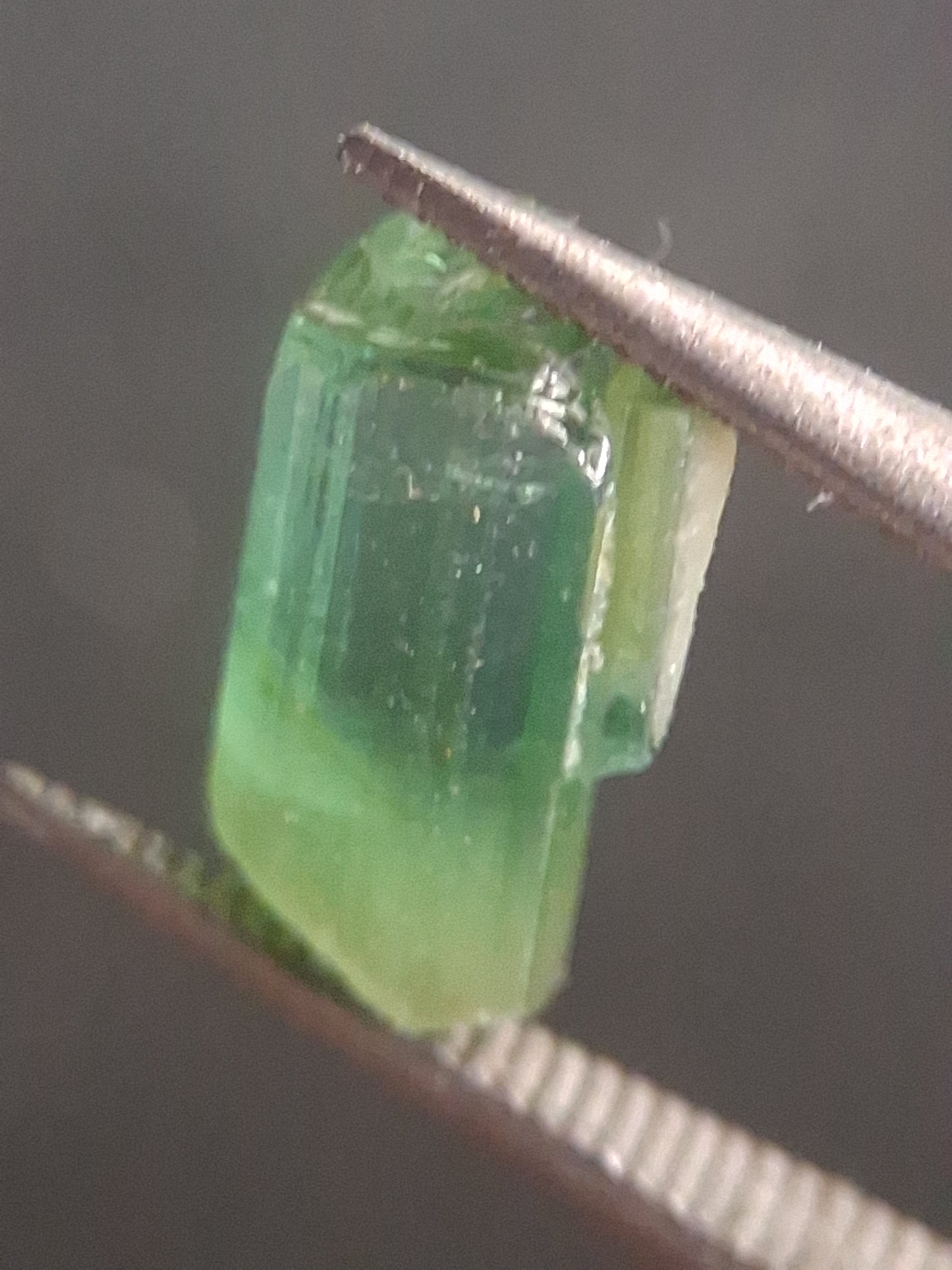Rough tourmaline - for faceting or rough gemstone jewelry - 1.299 ct - very light to bright green - Natural Gems Belgium