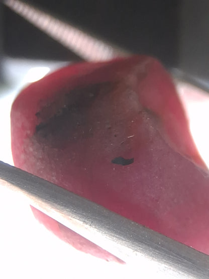 Natural Red Ruby - 21.545 ct - rough ruby - untreated - Africa - Natural Gems Belgium