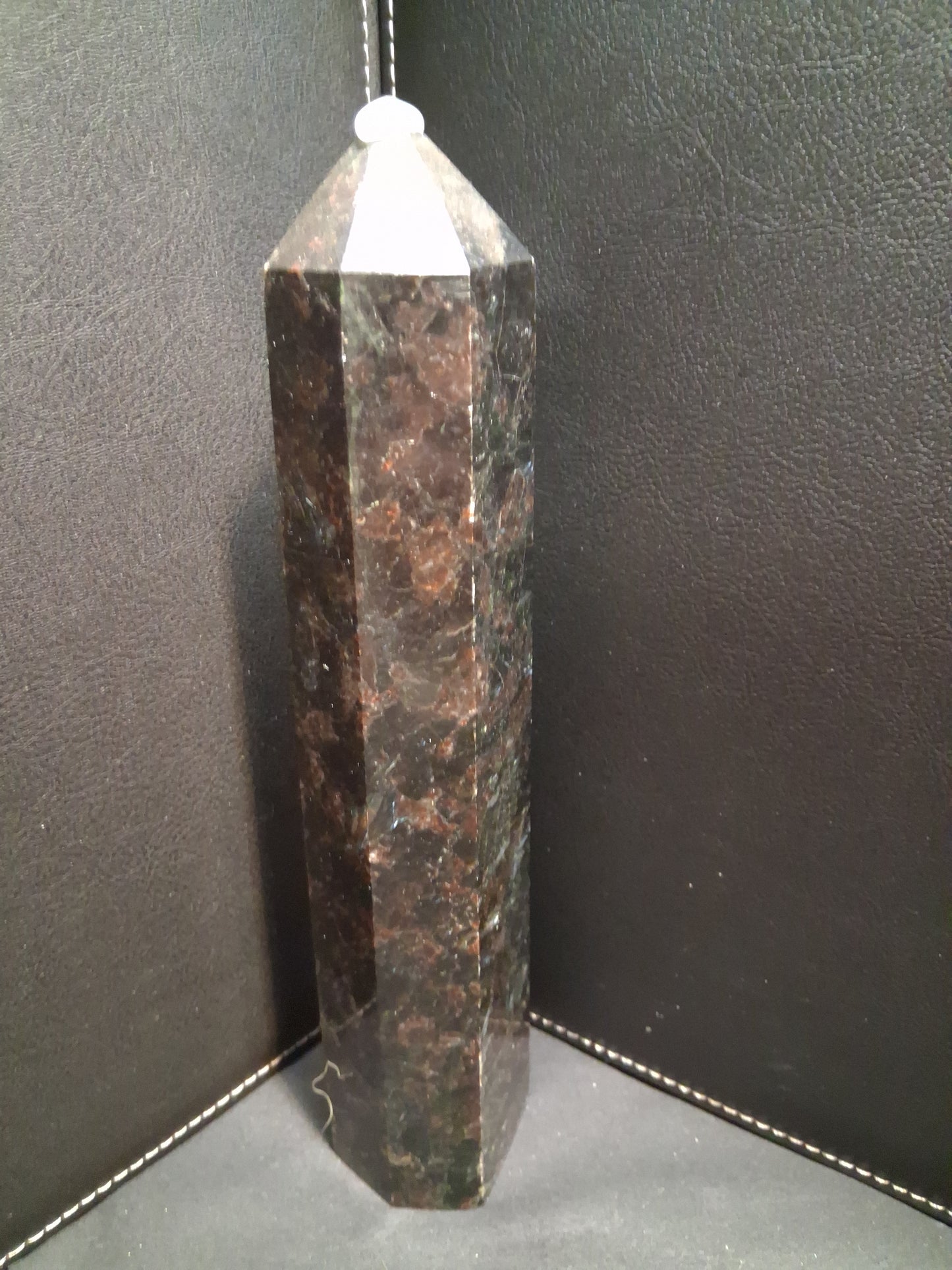 Astrophyllite crystal tower - 210 mm - gateway to the stars crystal - brown and black - metallic glimmer