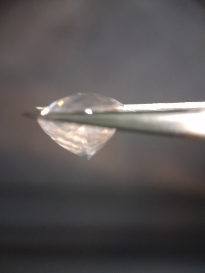 Natural light pink rose quartz - 9.67 ct - pear - checkered cut - brazil