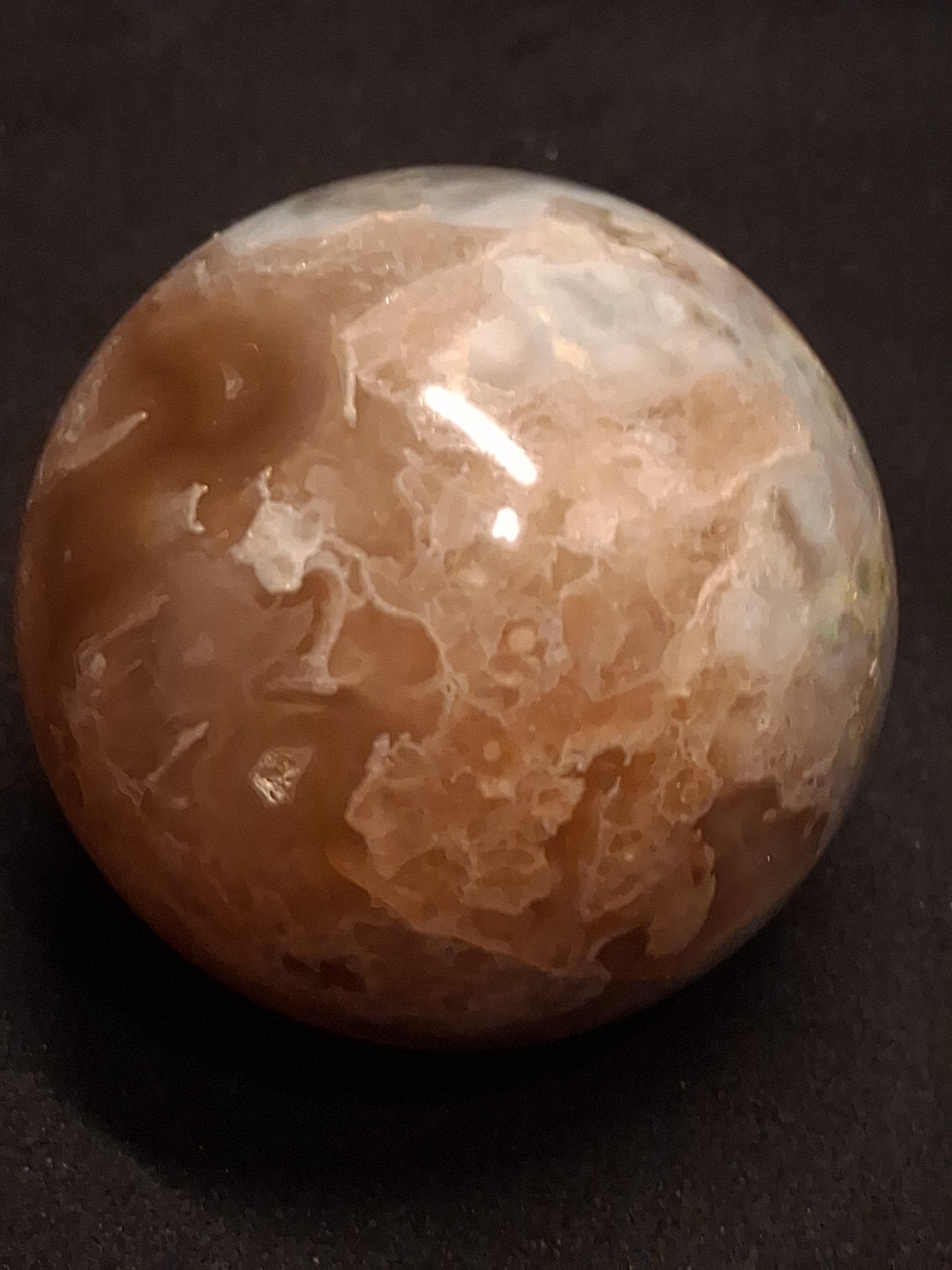 Natural Agate Sphere - 4.7 cm - Sakura agate - Druzy pocket