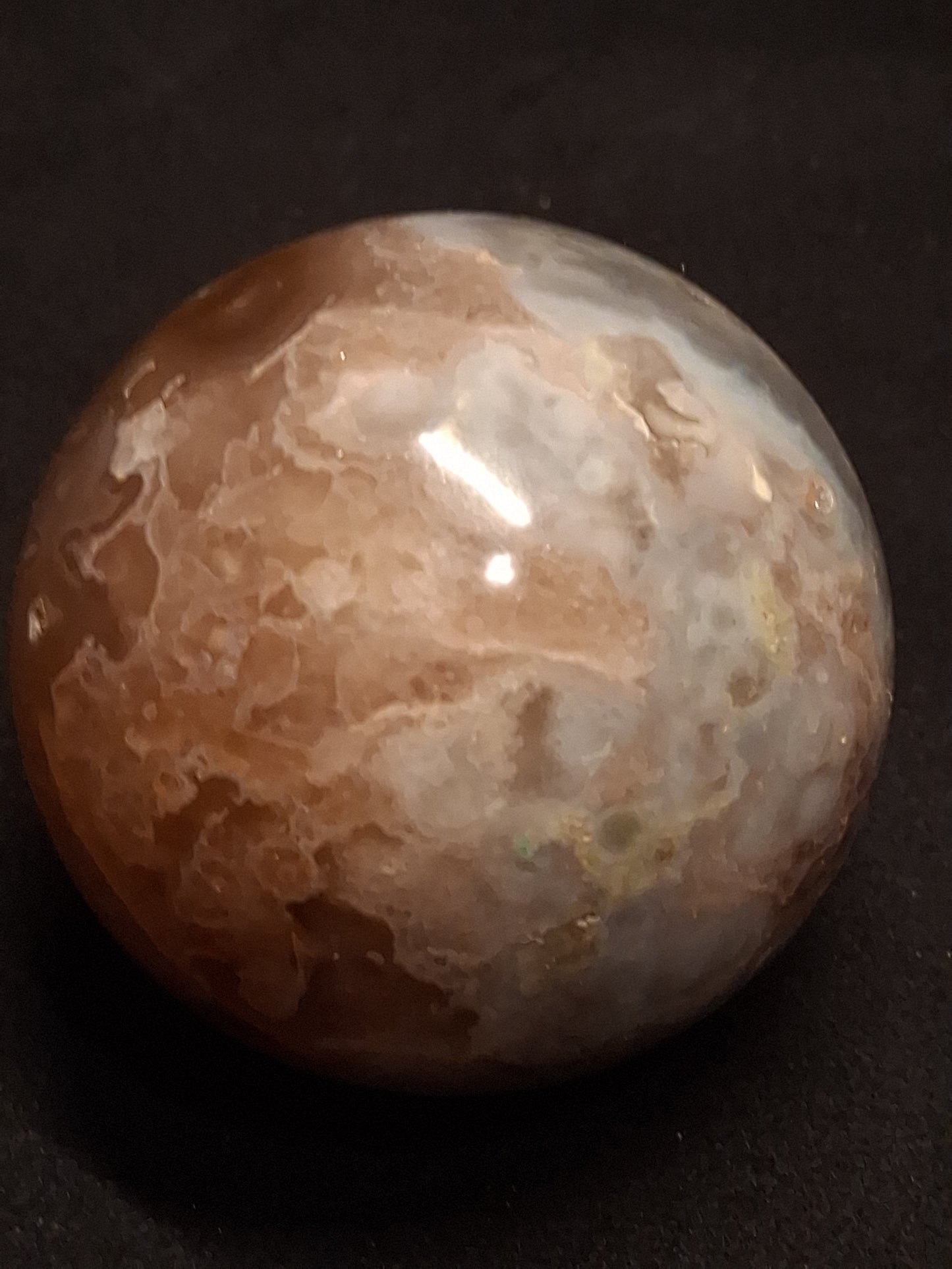 Natural Agate Sphere - 4.7 cm - Sakura agate - Druzy pocket