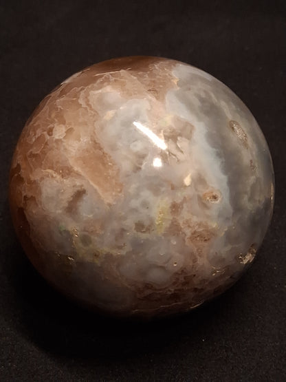Natural Agate Sphere - 4.7 cm - Sakura agate - Druzy pocket