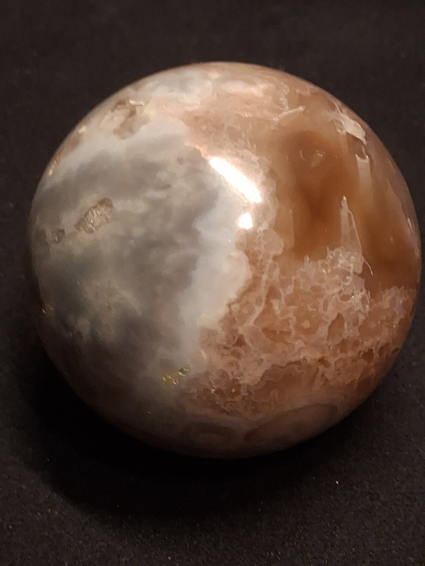 Natural Agate Sphere - 4.7 cm - Sakura agate - Druzy pocket