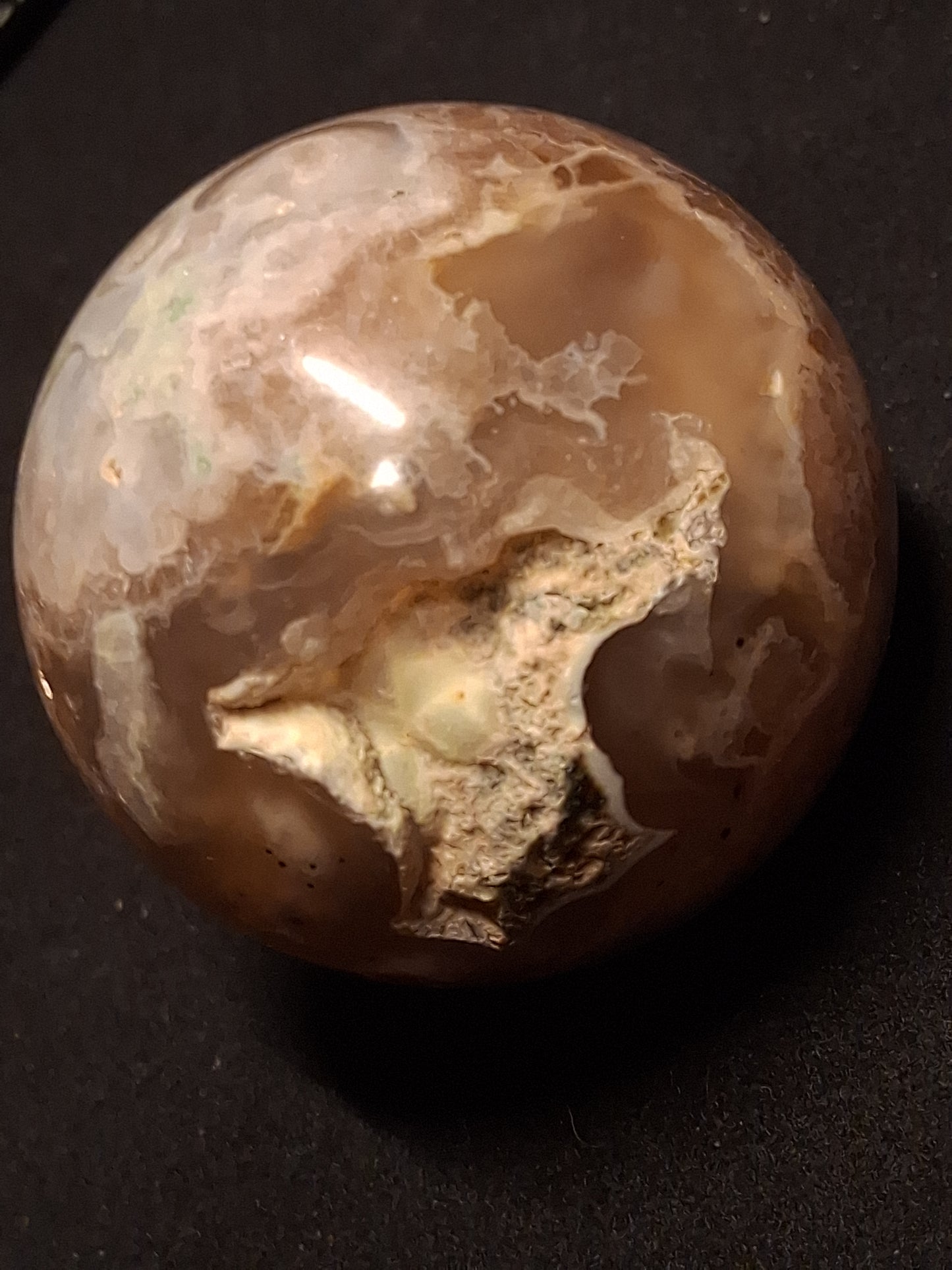 Natural Agate Sphere - 4.7 cm - Sakura agate - Druzy pocket