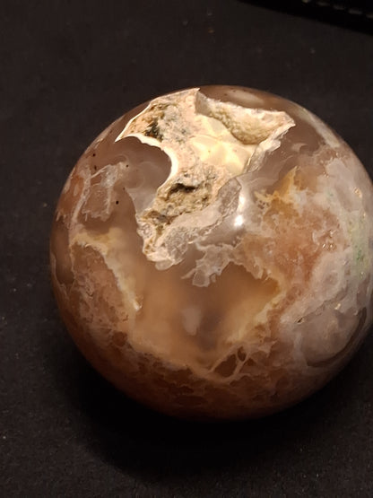 Natural Agate Sphere - 4.7 cm - Sakura agate - Druzy pocket