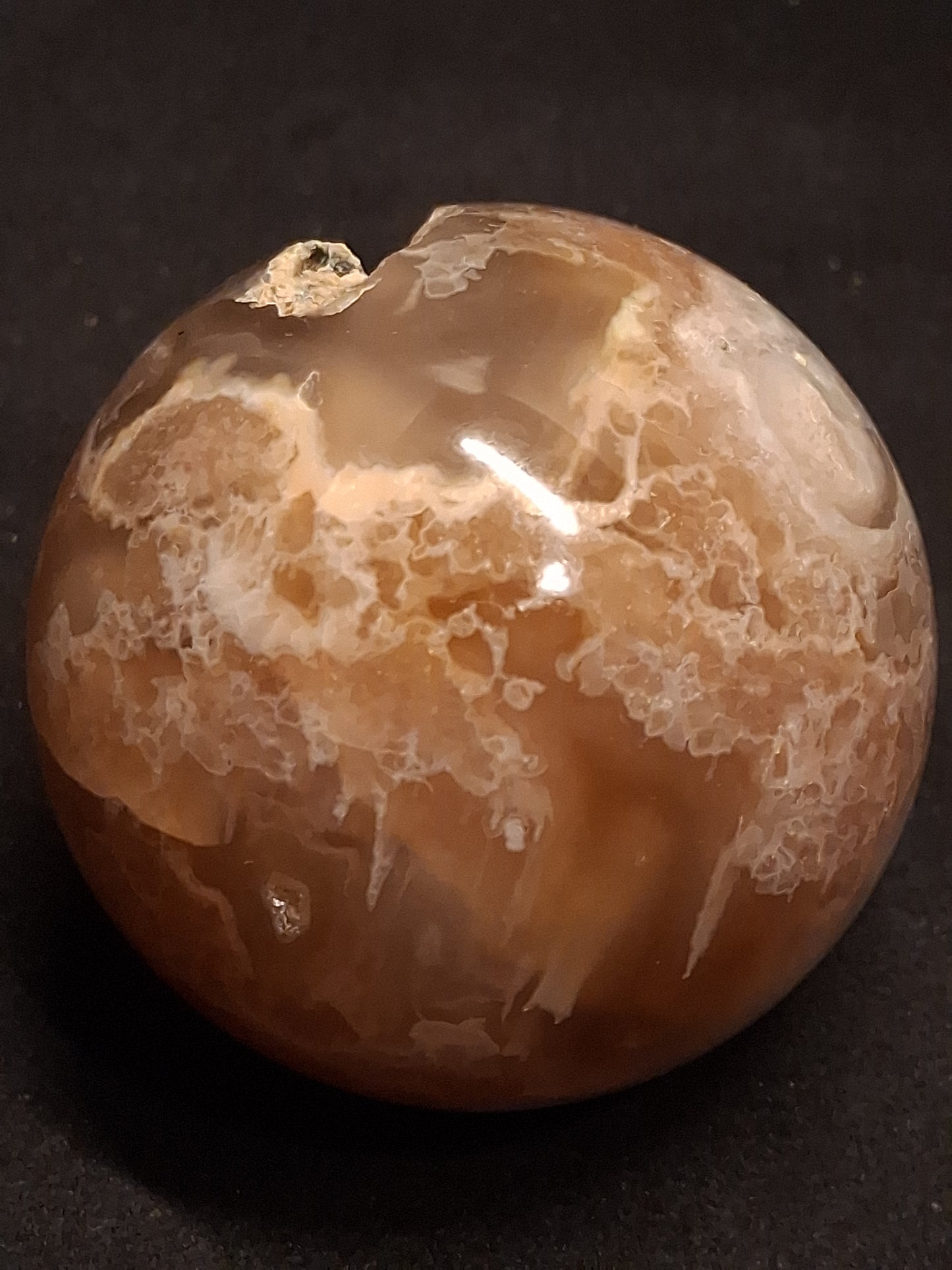 Natural Agate Sphere - 4.7 cm - Sakura agate - Druzy pocket