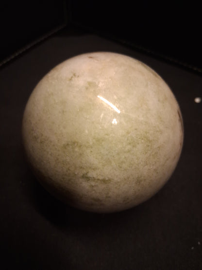 Natural Serpentine Sphere - 6.5 cm - very light green to mossy green
