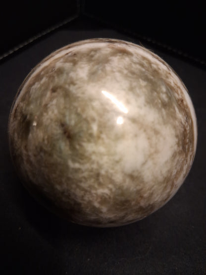 Natural Serpentine Sphere - 5.9 cm - light green to mossy green