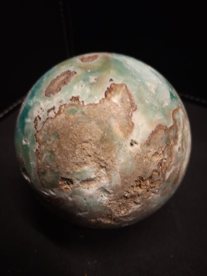 Natural Aragonite Sphere - 6.7 cm - Blue Aragonite