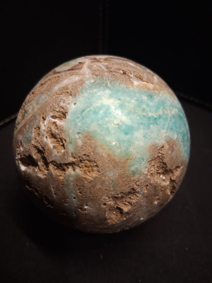 Natural Aragonite Sphere - 6.7 cm - Blue Aragonite