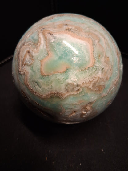 Natural Aragonite Sphere - 6.68 cm - Blue Aragonite