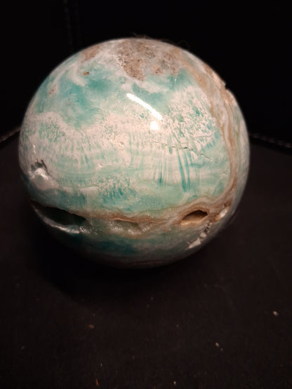 Natural Aragonite Sphere - 6.68 cm - Blue Aragonite