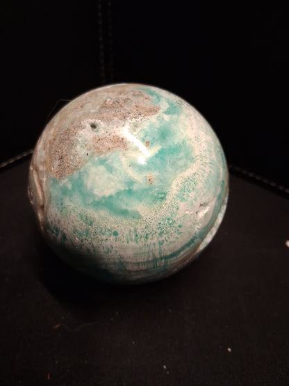 Natural Aragonite Sphere - 6.68 cm - Blue Aragonite