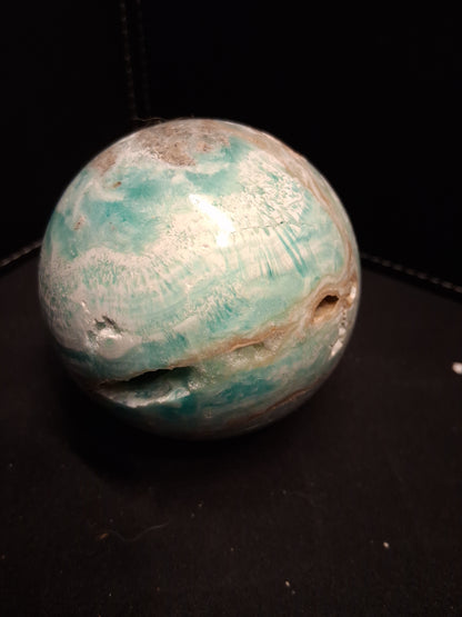Natural Aragonite Sphere - 6.68 cm - Blue Aragonite