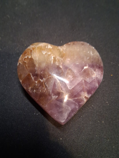 Natural Amethyst Palmstone - heart shaped - Mexico