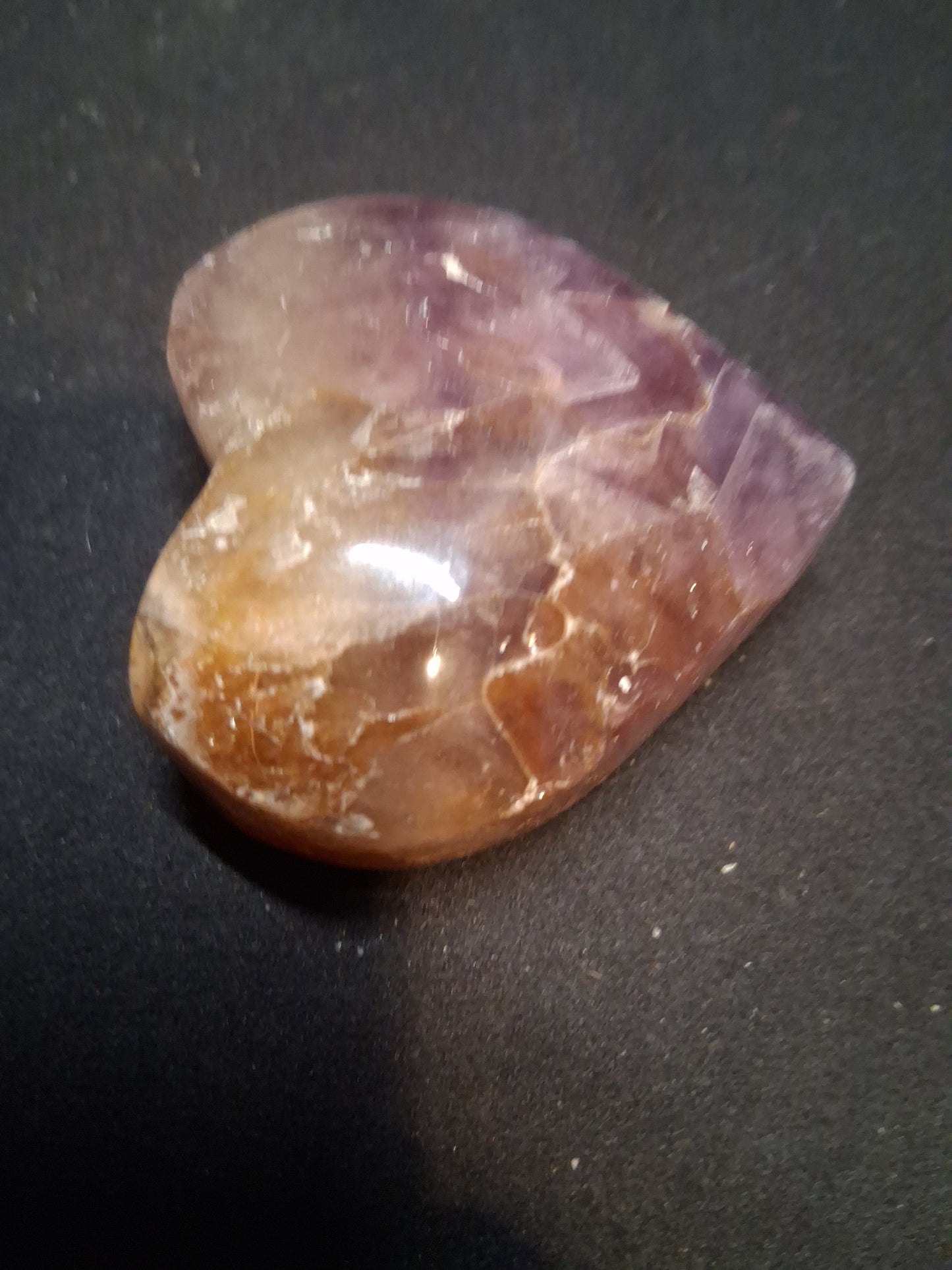 Natural Amethyst Palmstone - heart shaped - Mexico