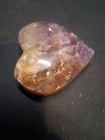 Natural Amethyst Palmstone - heart shaped - Mexico