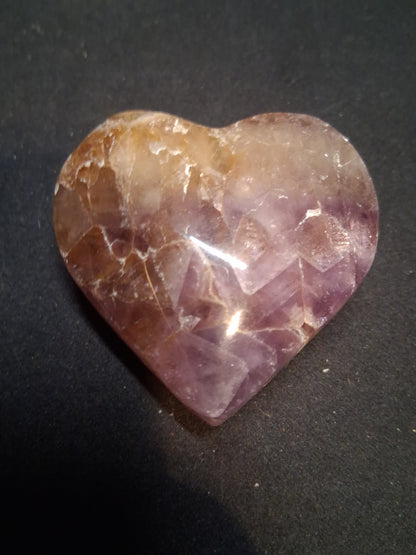 Natural Amethyst Palmstone - heart shaped - Mexico