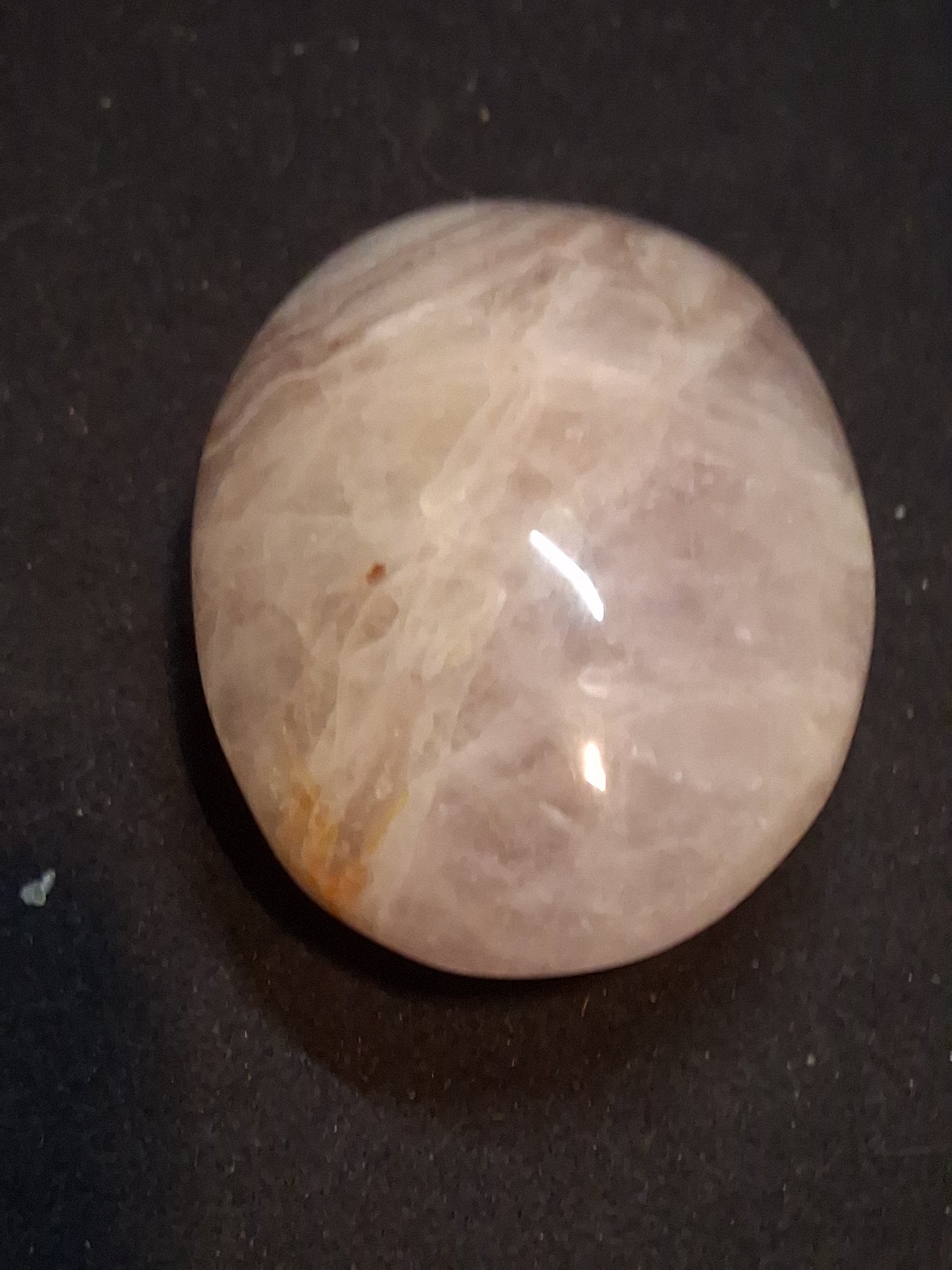 Natural Agate Palmstone - oval - 5x4 cm - crazy lace agate with amethyst